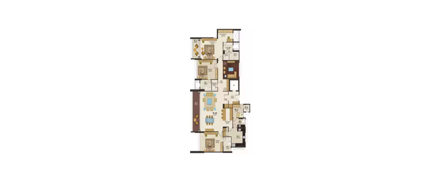 Floor plan for 3 BHK