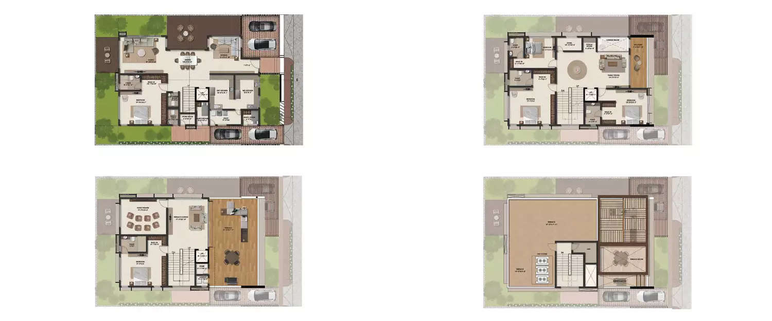 Floor plan for 5 BHK