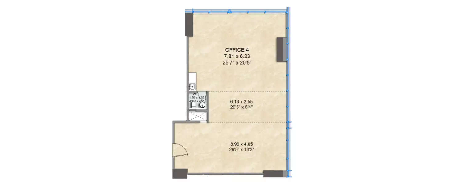 Floor plan for Commercial Office