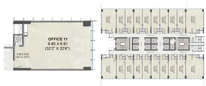 Kalpataru Summit Mulund - Floor plan Commercial Office 797 Sq.ft