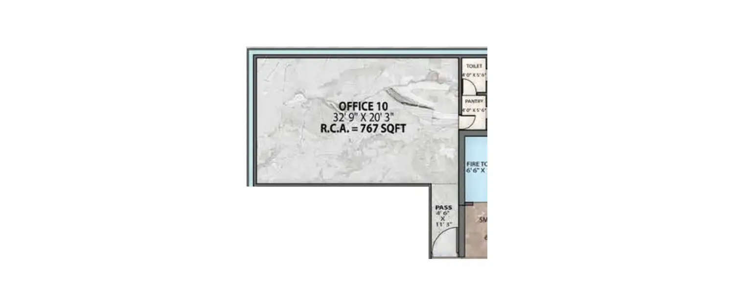 Floor plan for Commercial Office