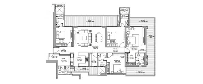 Godrej 146 Noida Sector 146 - Floor plan 4 BHK 2362 Sq.ft
