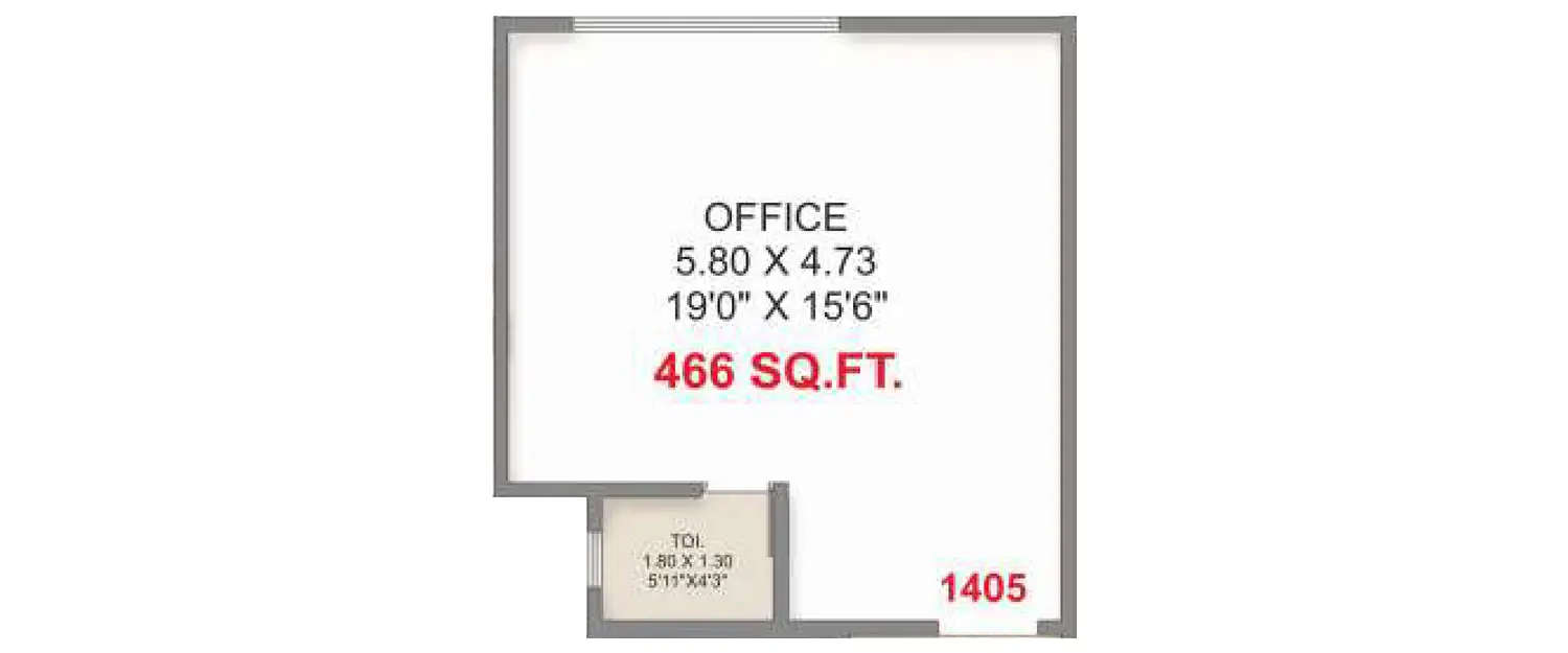Floor plan for Commercial Office