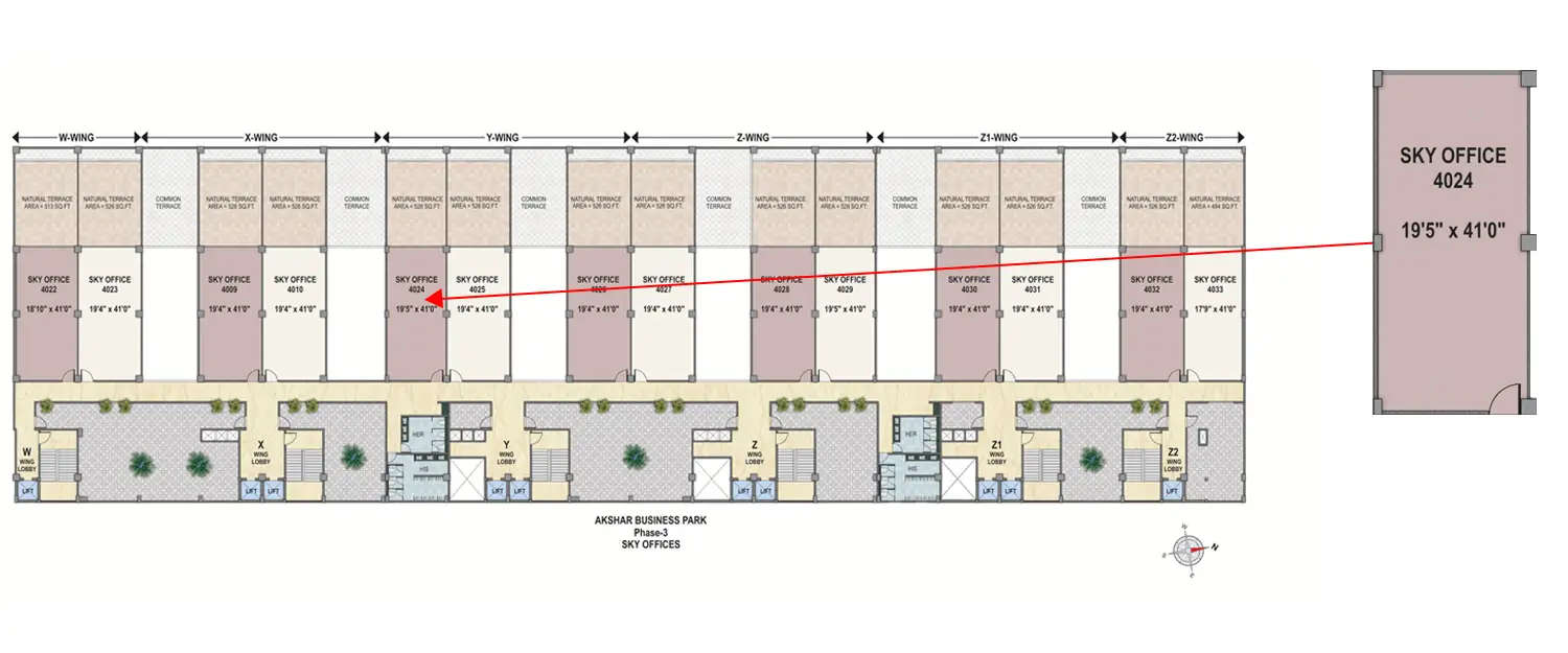 Floor plan for Commercial Office