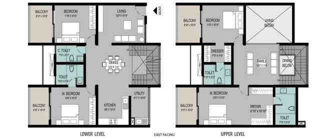 ELV High Garden Whitefield - Floor plan 4 BHK 2081 Sq.ft