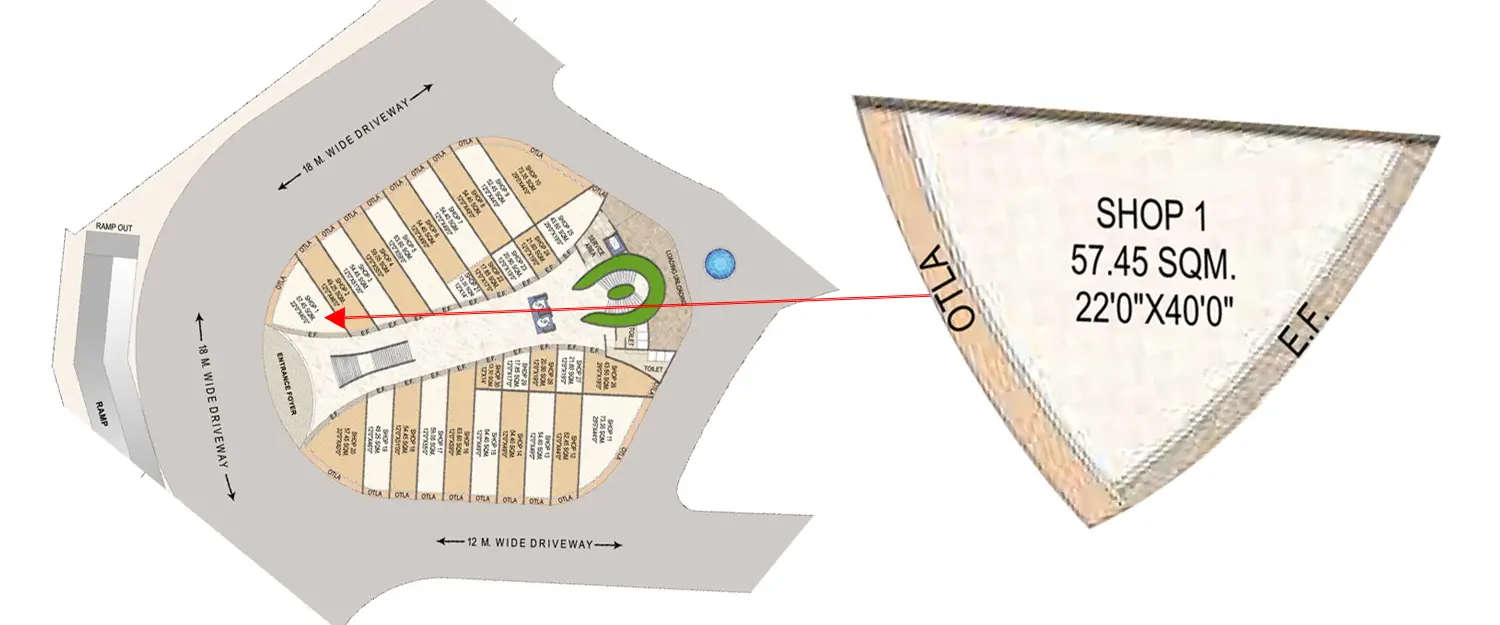 Floor plan for Retail Shop