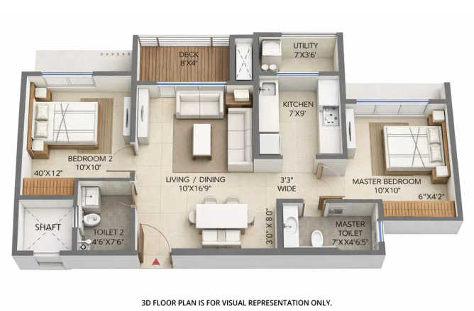 Lodha Casa Premier Dombivali - Floor plan 2 BHK 656 Sq.ft