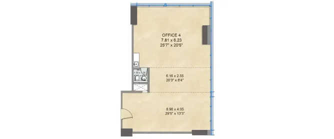 Kalpataru Virtus JVLR Vikhroli - Floor plan Commercial Office 1112 Sq.ft