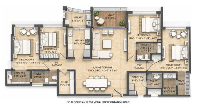 Lodha Divino Matunga - Floor plan 4 BHK 1680 Sq.ft