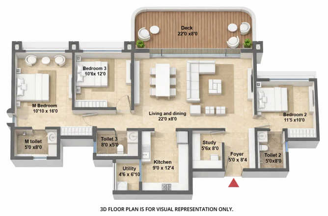 Lodha Sylvan Hinjewadi - Floor plan 3.5 BHK 1300 Sq.ft