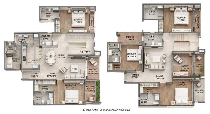 Brigade Insignia Yelahanka - Floor plan 5 BHK 4137 Sq.ft