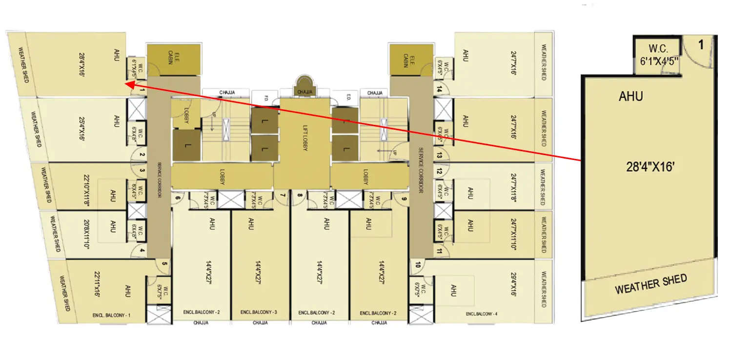 Floor plan for Commercial Office