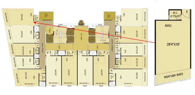 Dream Digit Pawane - Floor plan Commercial Office 1160 Sq.ft