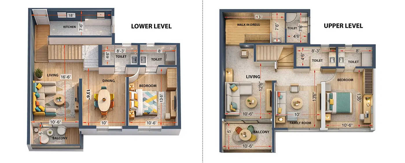 Kumar Parth Tower Baner - Floor plan 2 BHK 1550 Sq.ft