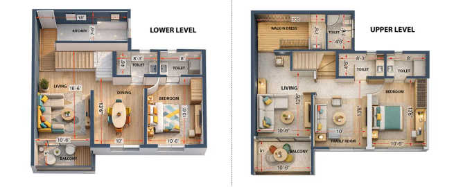 Kumar Parth Tower Baner - Floor plan 2 BHK 1550 Sq.ft