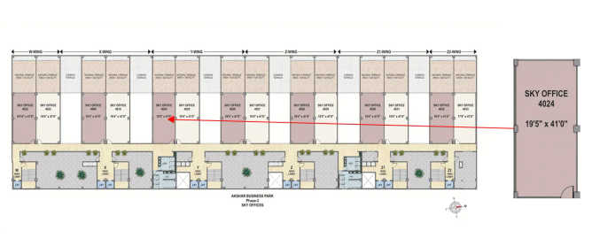 Akshar Business Park Vashi - Floor plan Commercial Office 449 Sq.ft