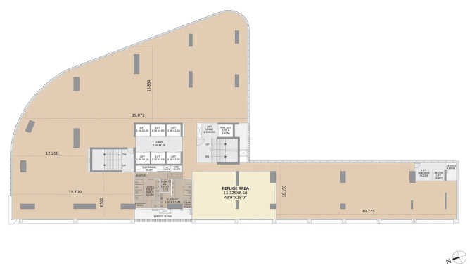 Achalare Business Capital Baner - Floor plan Commercial Office 12602 Sq.ft