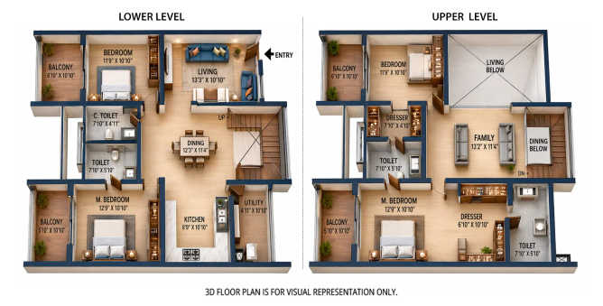 ELV High Garden Whitefield - Floor plan 4 BHK 2081 Sq.ft
