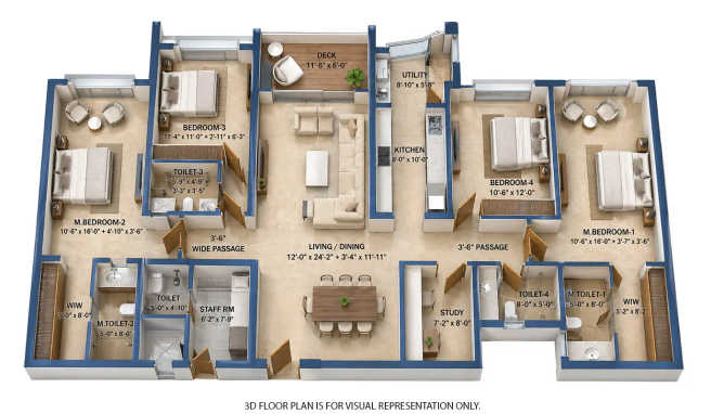 Lodha Divino Matunga - Floor plan 4 BHK 1680 Sq.ft