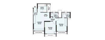 Wadhwa Elite, 2 BHK-780 Sq.ft