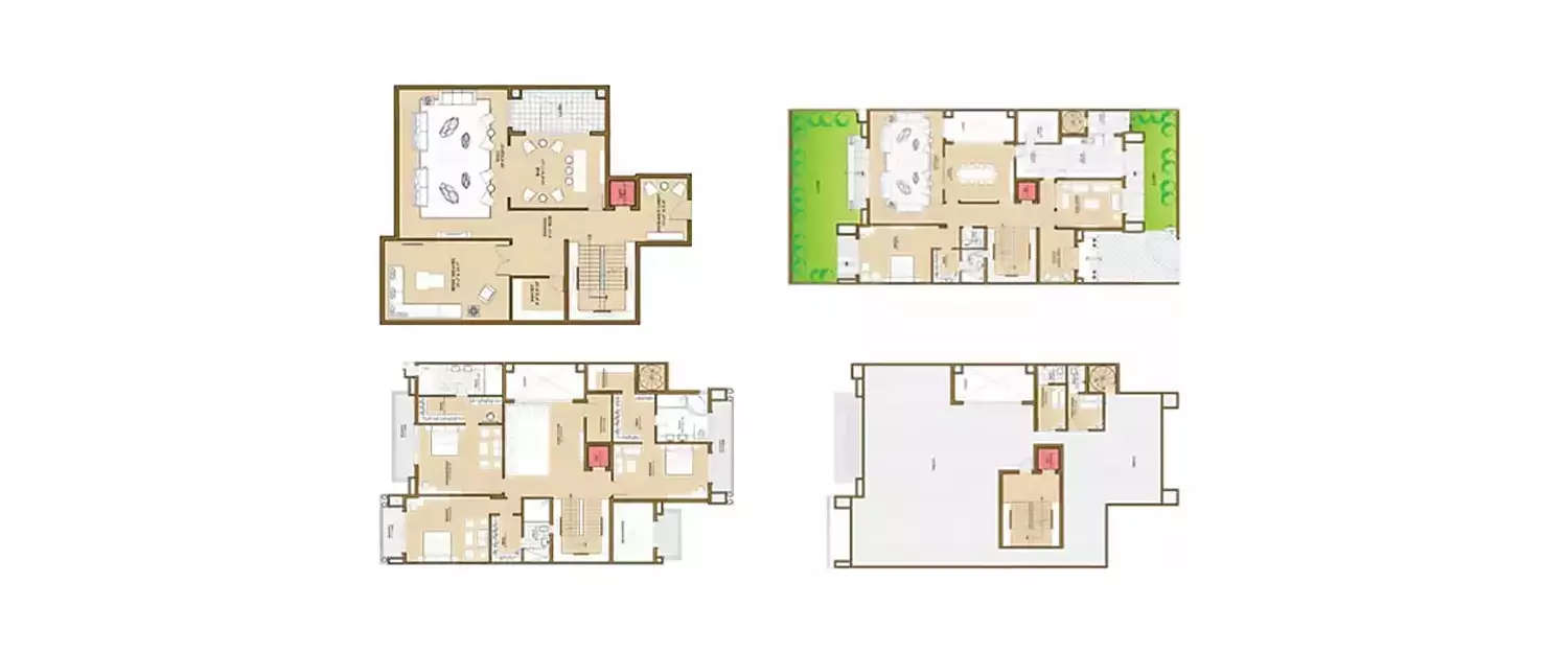 Floor plan for 4 BHK