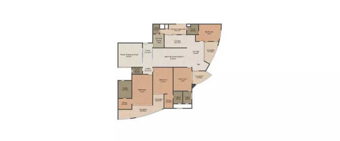 Supertech ORB Sector 74 - Floor plan 4 BHK 4270 Sq.ft