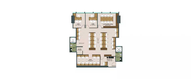Chandak Unicorn Andheri - Floor plan Commercial Office 669 Sq.ft