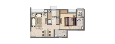 Lodha Upper Thane, 1 BHK-null Sq.ft