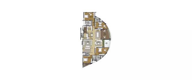 Brigade Caladium Dasarahalli - Floor plan 4 BHK 4450 Sq.ft