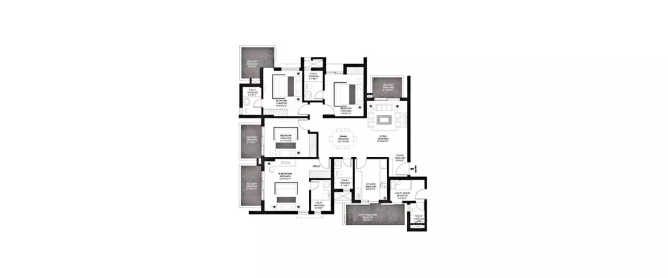 Godrej Summit Sector 104 Gurgaon - Floor plan 4 BHK 1330 Sq.ft