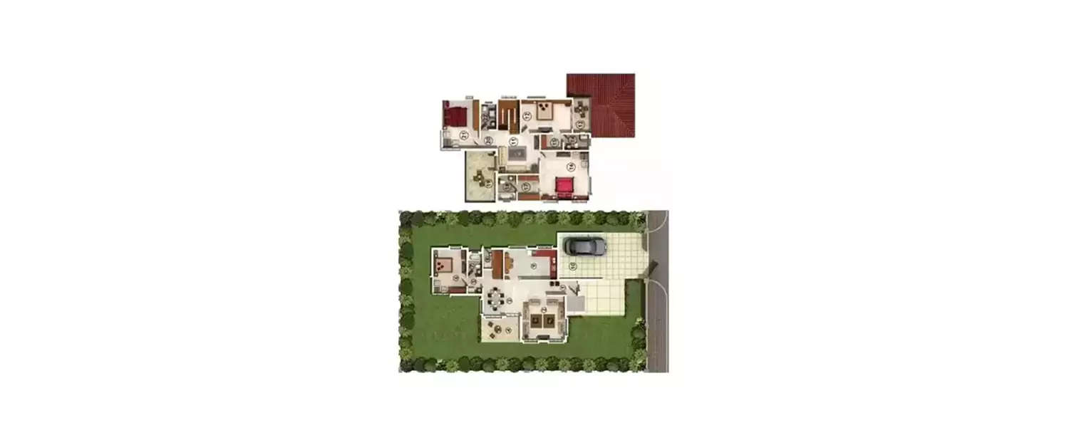 Floor plan for 4 BHK