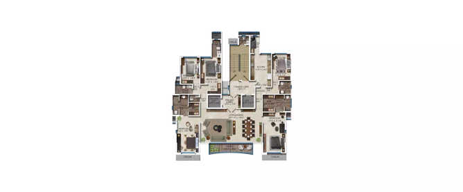 Ekta Verve Khar - Floor plan 5 BHK 2383 Sq.ft