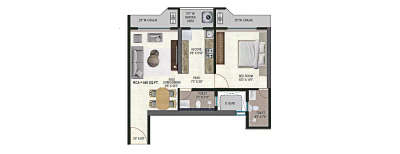 Satre Happynest, 1 BHK-446 Sq.ft