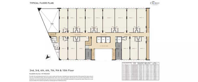 Sheth Cnergy Majiwada - Floor plan Commercial Office 892 Sq.ft