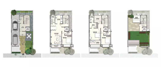 Wadhwa The Reserves Panvel - Floor plan 3 BHK 2307 Sq.ft