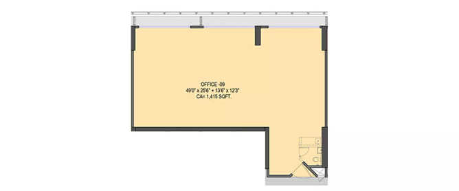 Lodha Signet Matunga - Floor plan Commercial Office 1415 Sq.ft