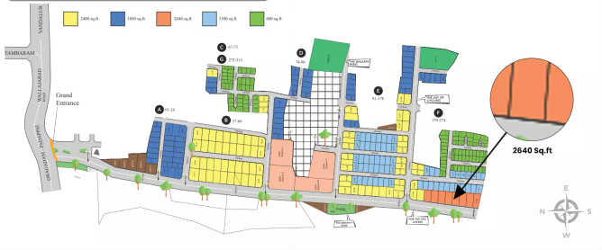 TVH Titanium City Vandalur - Floor plan Plot 2640 Sq.ft