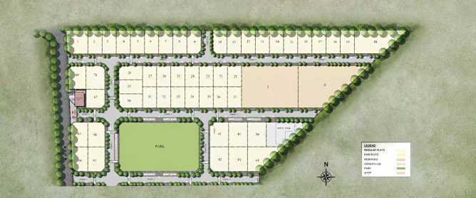 Sobha Evergreens Kavanur - Floor plan Plot 665 Sq.ft