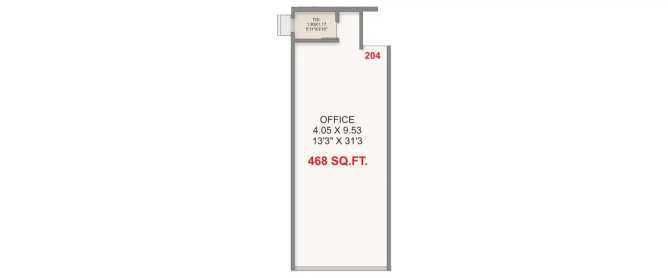 Adityaraj Platinum Chembur - Floor plan Commercial Office 468 Sq.ft