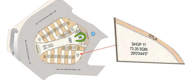 Paradise Mall Kharghar - Floor plan Retail Shop 1540 Sq.ft