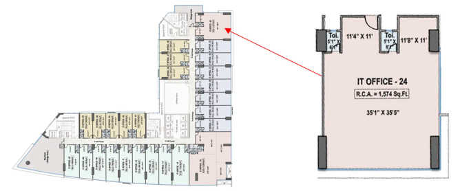 Raheja District Juinagar - Floor plan Commercial Office 1574 Sq.ft