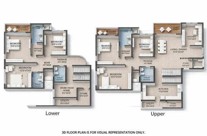 Runwal Park Avenue Dombivali - Floor plan 6 BHK 2554 Sq.ft