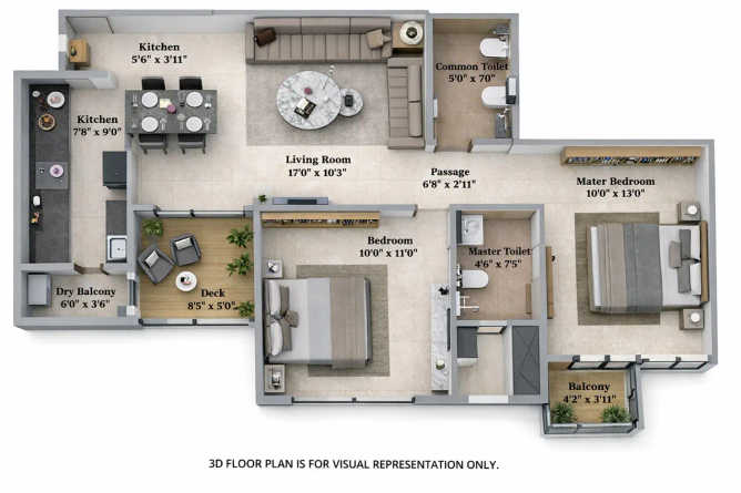 Shapoorji Joyville Celestia Shewalewadi - Floor plan 2 BHK 686 Sq.ft