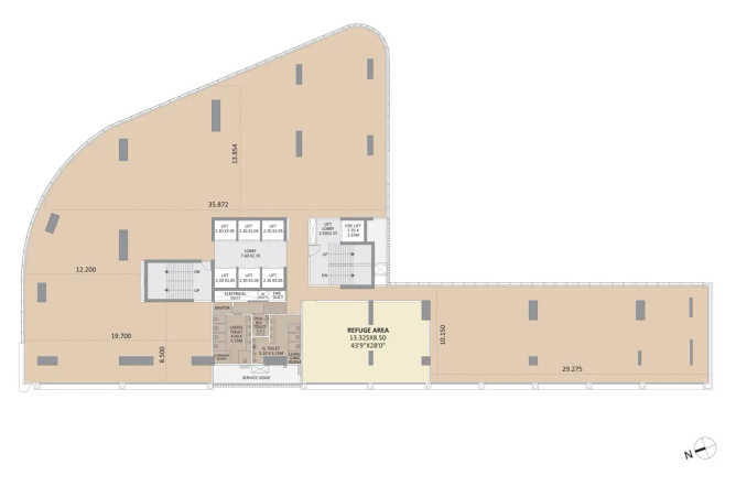 Achalare Business Capital Baner - Floor plan Commercial Office 12841 Sq.ft