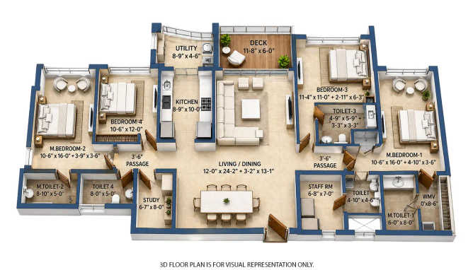 Lodha Divino Matunga - Floor plan 4 BHK 1727 Sq.ft