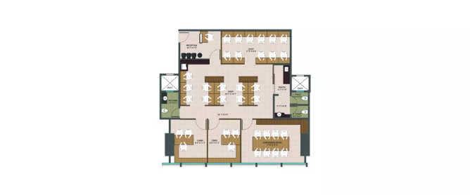 Chandak Unicorn Andheri - Floor plan Commercial Office 551 Sq.ft