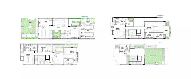 Earth & Essence Hosahalli - Floor plan 5 BHK 3356 Sq.ft