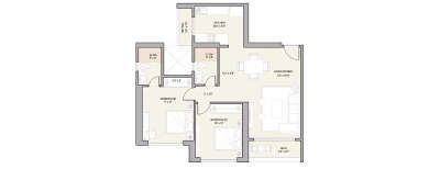 Embassy One, 2 BHK-855 Sq.ft