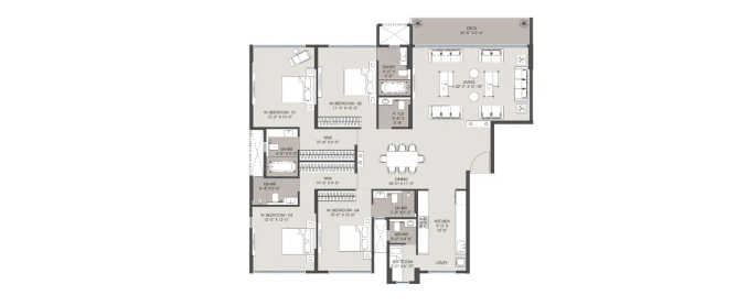 MICL Jade Park Vile Parle - Floor plan 4 BHK 1959 Sq.ft