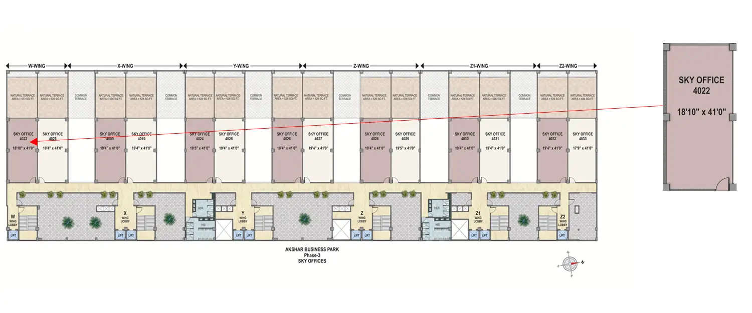 Floor plan for Commercial Office